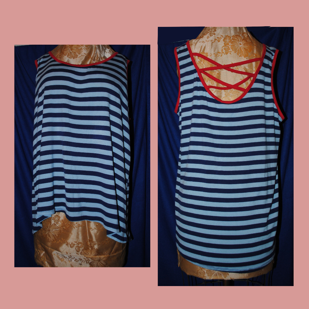 NWT RUE 21 + Hi-Lo CrissCross Back Top Sz 2X